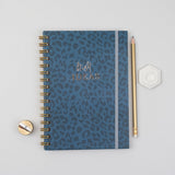 'Bright Ideas' Navy Foiled Luxe Hardback Notebook