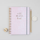 'notes, plans, dreams' Blush Foiled Luxe Hardback Notebook