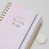'notes, plans, dreams' Blush Foiled Luxe Hardback Notebook